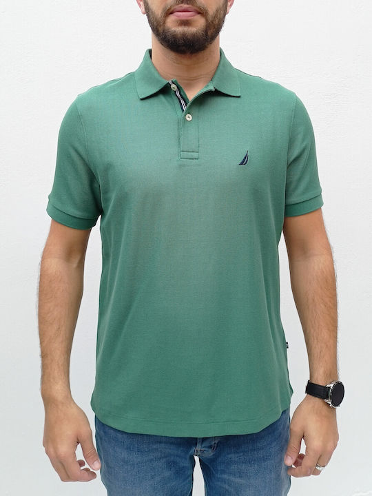 Nautica Herren Shirt Kurzarm Polo Grün