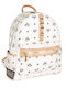 Leather Women's Bag Backpack Beige