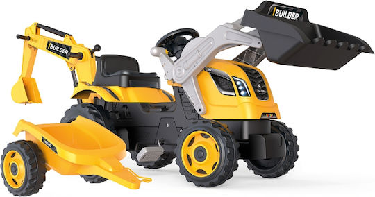 Kinder Bulldozer Builder Max Fuß zu Boden mit Kutsche & Pedal Gelb