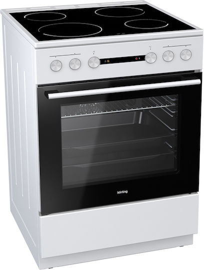 Korting Herd 71Es mit Keramikkochfeldern B60cm. White