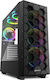 Sharkoon HEX Gaming Midi Tower Computer Case with Window Panel and RGB Lighting Black