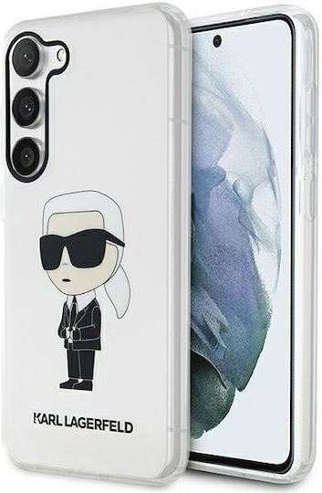 Karl Lagerfeld Ikonik Karl Lagerfeld Back Cover Plastic / Silicone Transparent (Galaxy S23+)
