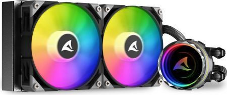 Sharkoon S80 RGB Υδρόψυξη Επεξεργαστή Διπλού Ανεμιστήρα 120mm για Socket AM4/AM5/1700/1200/115x