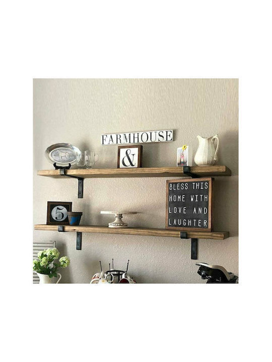 Shelves Wall Brown 2pcs 70x20x15cm