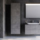 Martin Rodos Badezimmersäule Wandhängeschrank H35xB32xH160cm Gray