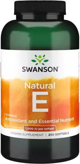 Swanson Vitamin E Vitamin for the Skin & Antioxidant Action 1000iu 250 softgels