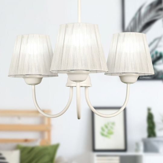 Megapap Ovana Hängelampe Beige mit Fassung E27 45x45x50cm.