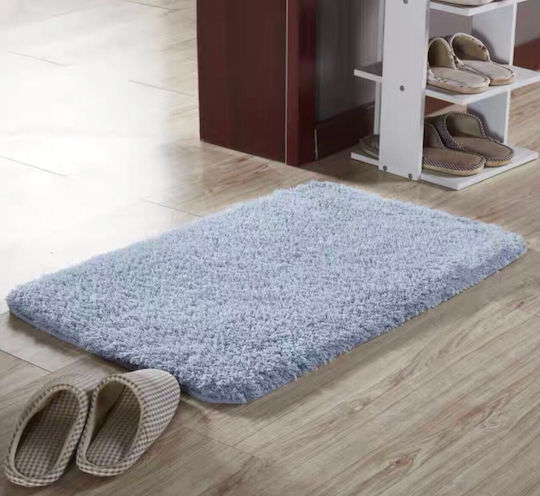 My Home Luxury Αντιολισθητικό Χαλί Ορθογώνιο Shaggy Γκρι 60x90cm