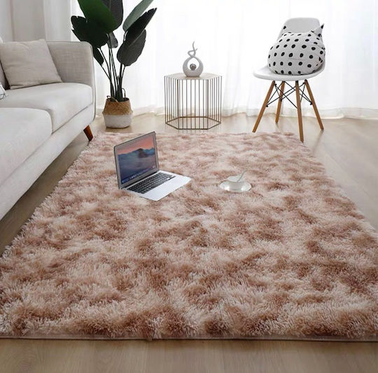 My Home Luxury Противоплъзгащо Килим Правоъгълена Shaggy Camel