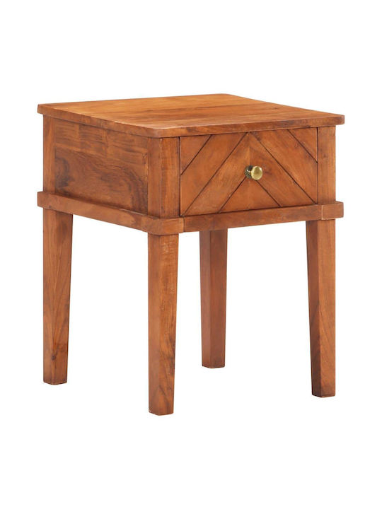 Bedside Table of Solid Wood 40x40x50cm