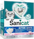 Sanicat Active White Άμμος Γάτας Μπετονίτης με Άρωμα Λουλουδιών 6lt