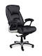 Executive Office Chair with Fixed Arms Black Economy Line