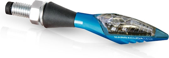 Barracuda Blitzlicht Motorrad Blau LED 2Stück