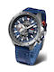 Vostok Europe Watch Chronograph Battery with Blue Leather Strap