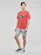 Jack & Jones T-shirt Bărbătesc cu Mânecă Scurtă Rococco Red