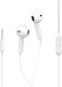 Inkax AE-01 Earbuds Handsfree με Βύσμα 3.5mm Λευκό