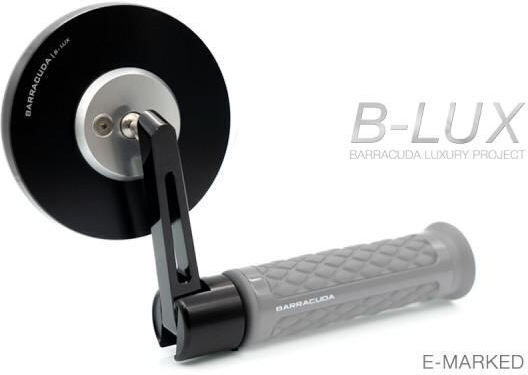 Barracuda Καθρέπτες Μοτοσυκλέτας Skin S-Bar End B-Lux Μαύρο 2τμχ