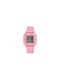 Q&Q Digital Watch Chronograph Battery with Pink Rubber Strap