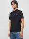 Hugo Boss Dereso232 Ανδρικό T-shirt Polo Μαύρο