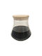 Max Home General Use Jar with Lid Glass Black 750ml