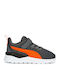 Anzarun Lite Kids Sports Shoes Running with Hoop & Loop Closure Grey / Orange