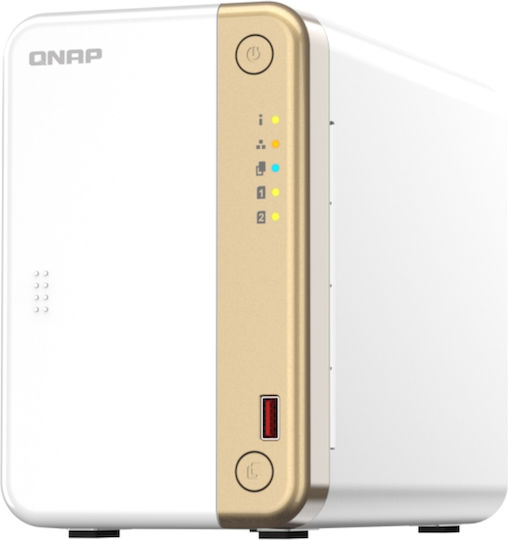 QNap TS-262 NAS Tower με 2 θέσεις για HDD/M.2/SSD