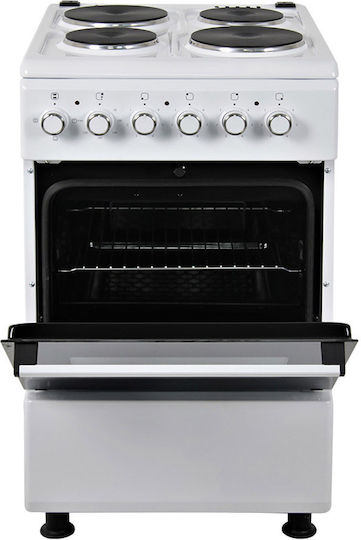 Muhler Aragaz 52lt cu Plite Emailate L50cm. White