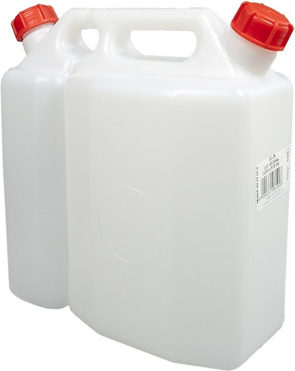 Deura Fuel Can Double Position Plastic 5L White