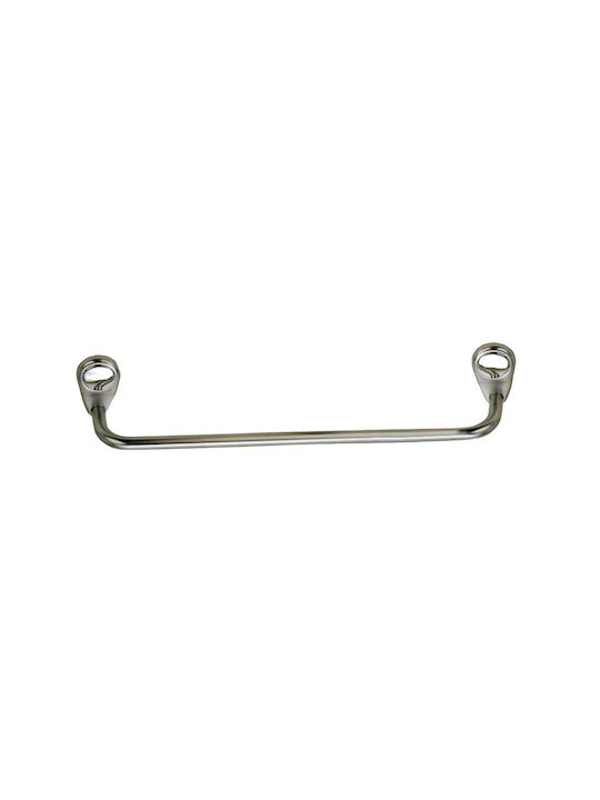 Gloria Viside Single Wall-Mounted Bathroom Rail Silver