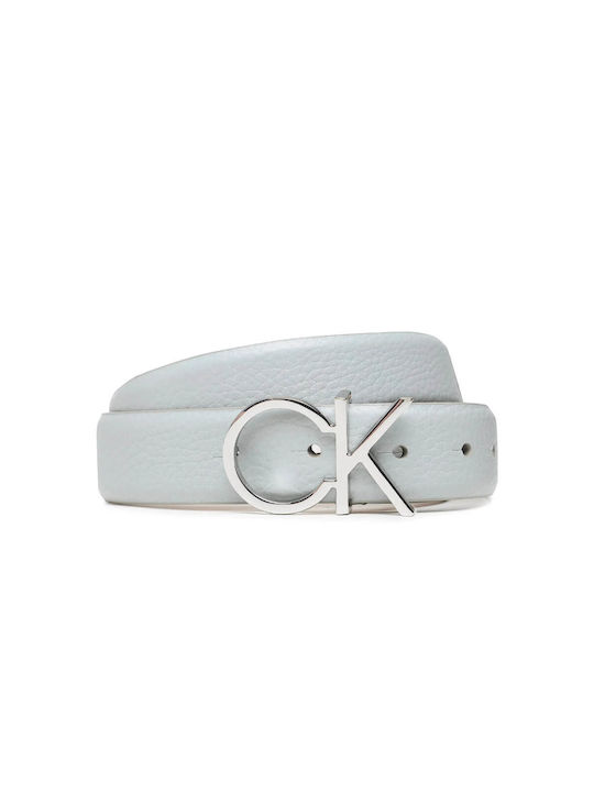 Calvin Klein Re-Lock Кожена Дамски Колан Pearl Blue