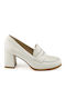 Leather Beige Heels