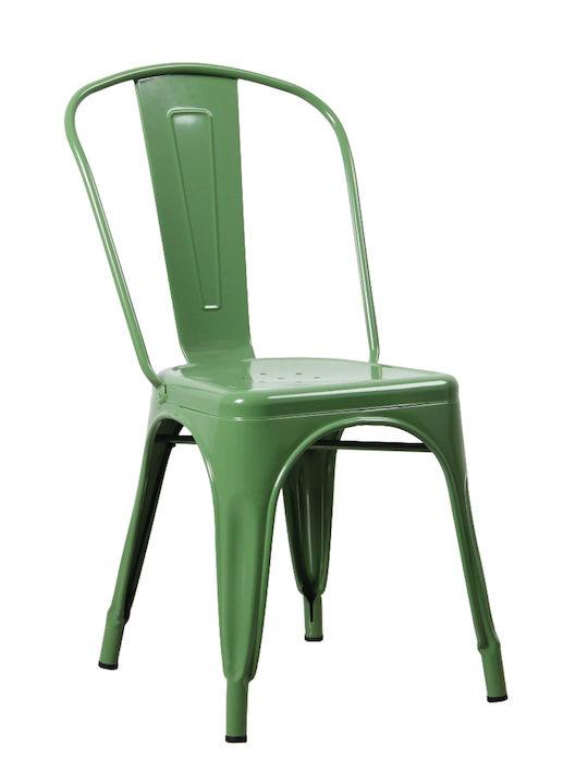 Καρέκλα Εξωτερικού Χώρου Μεταλλική Relix Πράσινη 17τμχ 44x49x84εκ.