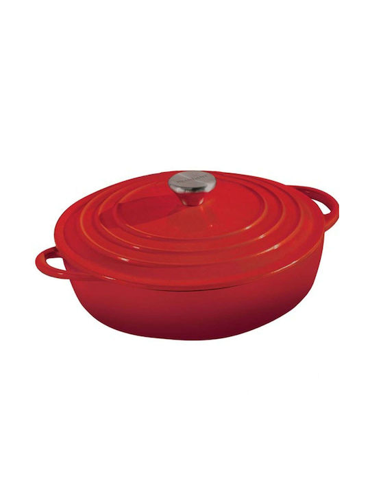 Brandani Oală Ovală Ceramică Red 40x30cm 1buc