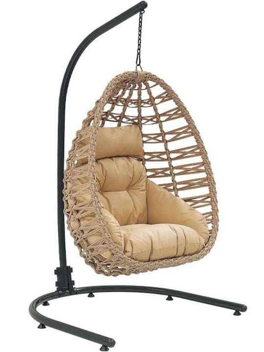 Simran Rattan Swing Nest with Stand Cappuccino ...
