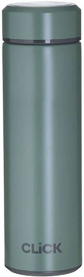 Click Flasche Thermosflasche Rostfreier Stahl 450ml Dark Green