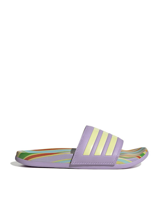 adidas Adilette Comfort Slides Purple Glow / Pearl Citrine