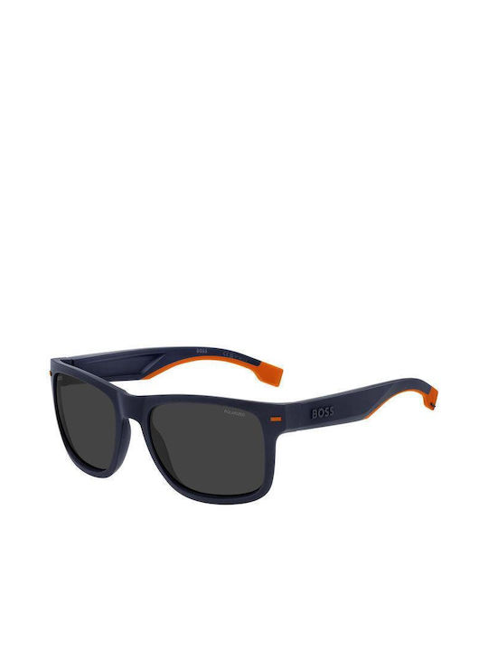 Boss Men's Sunglasses with Navy Blue Plastic Fr...