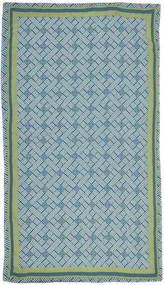 Inart Beach Towel Pareo Green/White/Light Green 180x100cm.