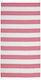 Inart Ble Beach Towel Pareo Pink with Fringes 1...