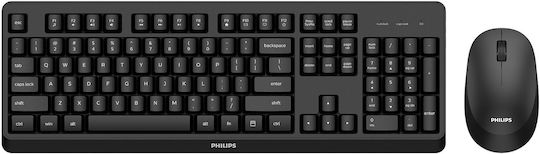 Philips SPT6307BL Wireless Keyboard & Mouse Set English US