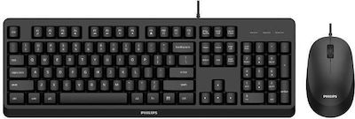 Philips SPT6207BL Set tastatură și mouse Engleză US