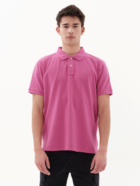 Emerson Men's Short Sleeve Blouse Polo Raspberry