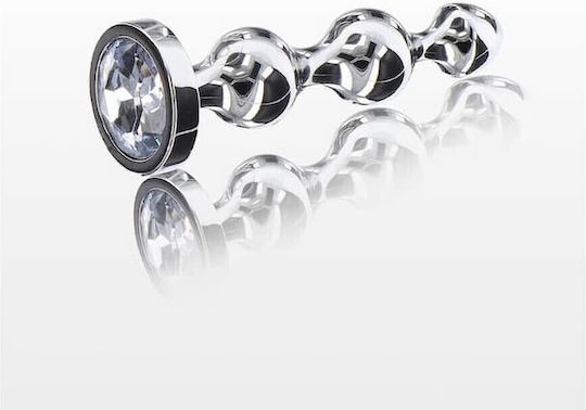 ToyJoy Diamond Star Beads Anal Beads Large Silver