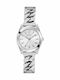 Guess Γυναικείο Ρολόι 32mm Μπαταρίας με Ασημί Μεταλλικό Μπρασελέ