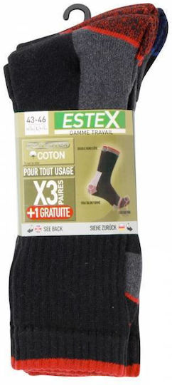 Estex 2038 Long Hunting Socks 4 Pairs in Black color