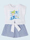 Kinder-Set mit Shorts Sommer 2Stück Weiß