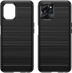 Hurtel Carbon Back Cover Σιλικόνης Ανθεκτική Μαύρο (Realme 10 5G)