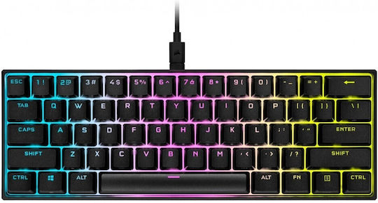 Corsair K65 RGB Mini Gaming Mechanical Keyboard 60% with Cherry MX Speed switches and RGB lighting (Greek)