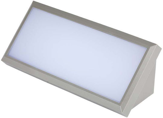 V-TAC Wall-Mounted Outdoor Ceiling Lamp LED IP65 12W with Cool White Light 26.5x12x8.1cm