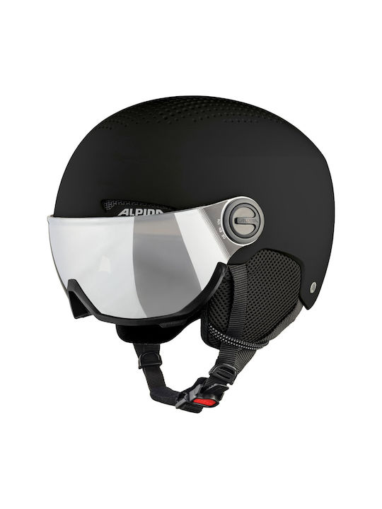 Alpina Arber Hi Eps & Visor Q-Lite Κράνος για Σκι & Snowboard Black Matt